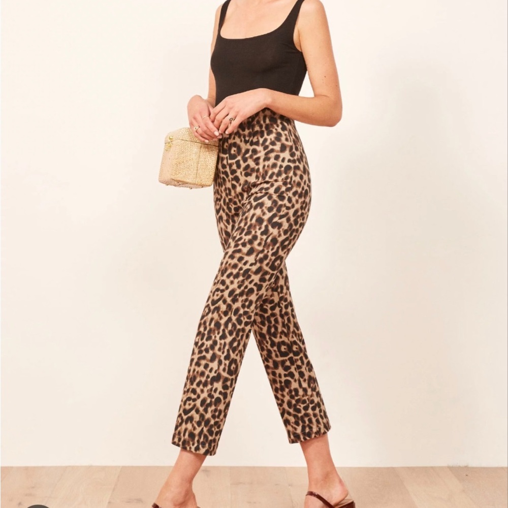 Reformation cheetah print pant